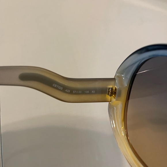 Chloe Accessories | Chloe Oval CE732S Sunglasses | Color: Blue/Yellow | Size: Os - Picture 3 of 7